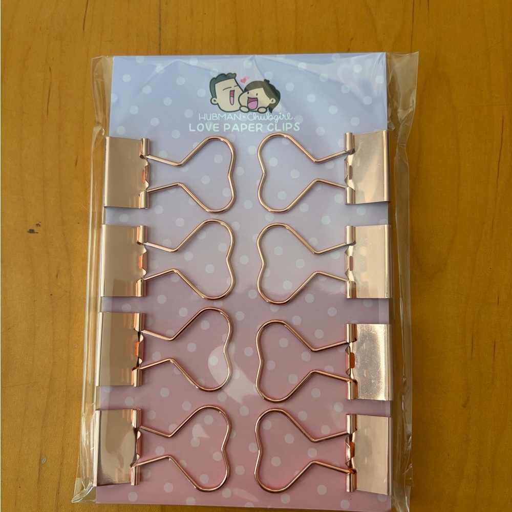 Rose Gold Love Paper Clips